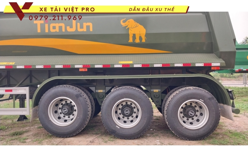 Báo giá mới nhất năm 2024 thùng sơ mi rơ mooc ben Tianjun tại Hà Nội