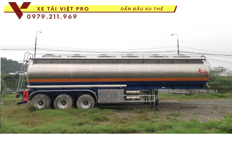 Báo giá sơ mi rơ mooc téc nhôm chở xăng dầu 44 khối