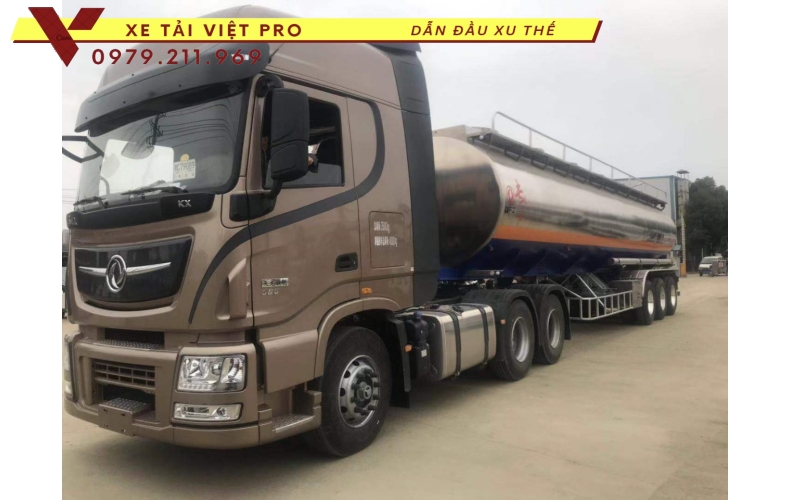 Báo giá sơ mi rơ mooc téc nhôm chở xăng dầu 44 khối