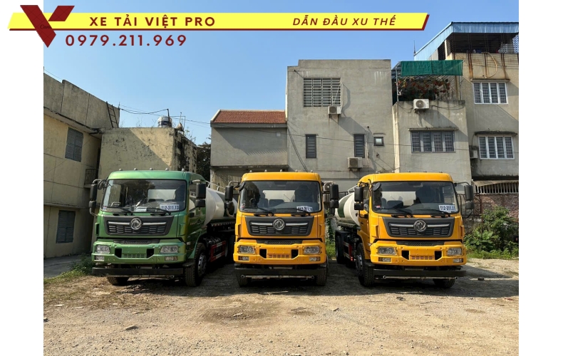 3 Địa điểm Xe tải Dongfeng 3 chân téc chở nước 15 khối tốt