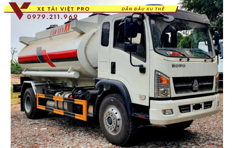 Xe Howo téc chở xăng dầu 12 khối