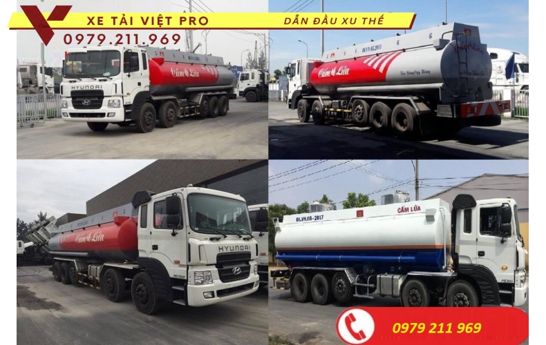 Hyundai HD 360 téc chở xăng dầu mới nhất