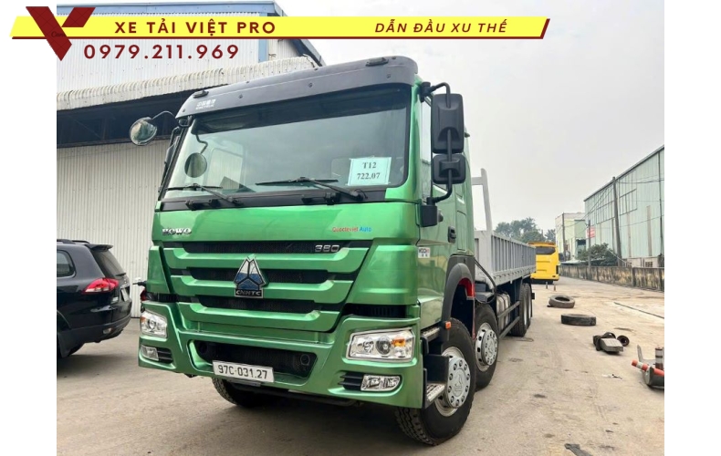 Xe Cẩu Howo 380HP Gắn Cẩu Kanglim 8 Tấn