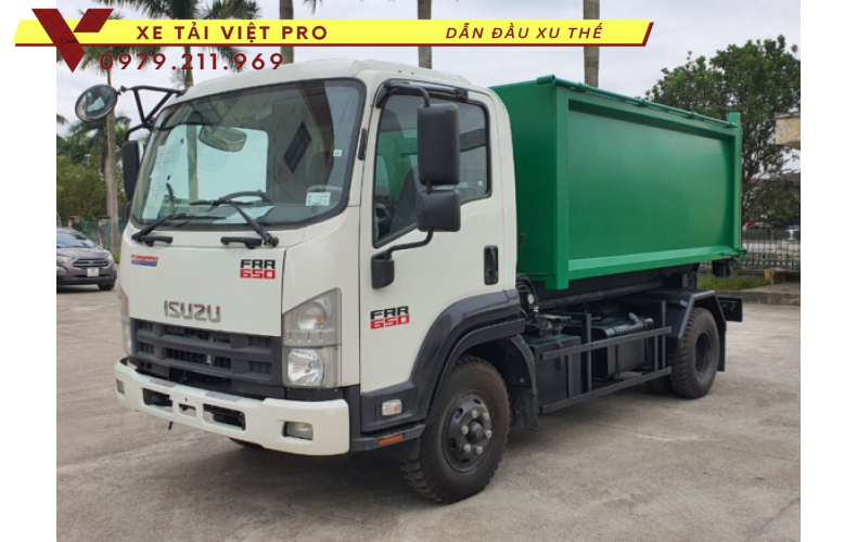 ISUZU Xe chở rác thùng rời 10 khối