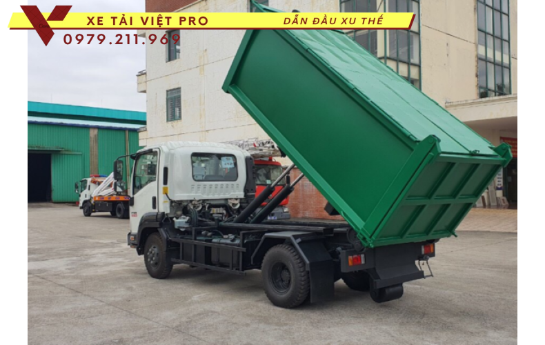 ISUZU Xe chở rác thùng rời 10 khối