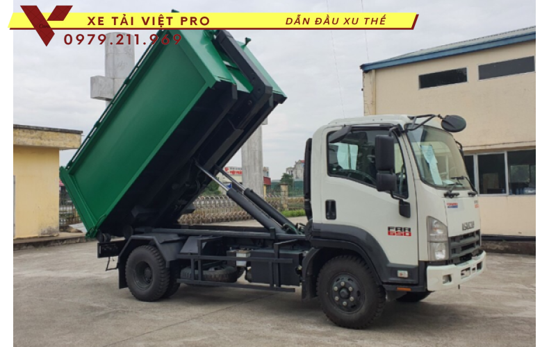 ISUZU Xe chở rác thùng rời 10 khối