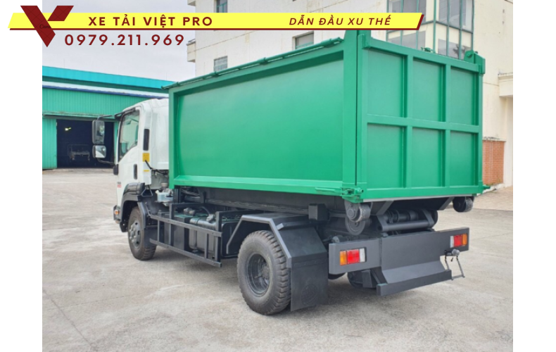 ISUZU Xe chở rác thùng rời 10 khối