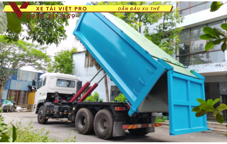 Xe DONGFENG chở rác thùng rời 20 khối