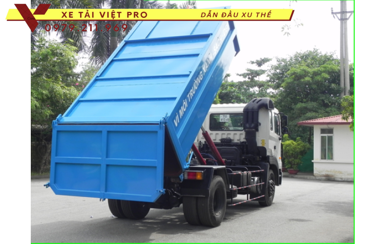 Hyundai HD170 chở rác thùng rời 15 khối