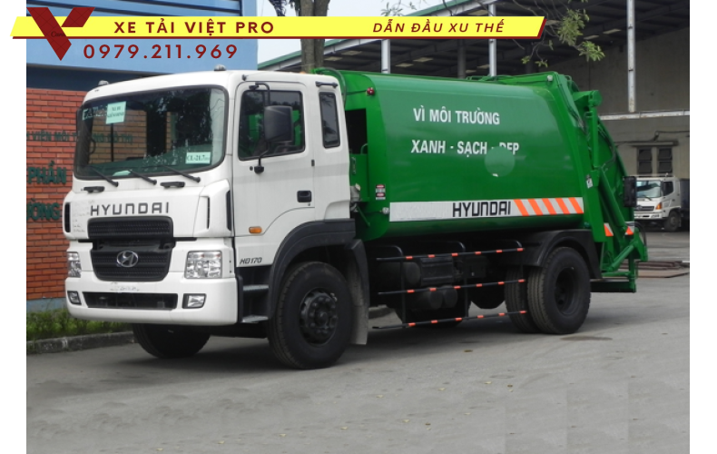 Hyundai HD170 xe cuốn ép rác 17 khối