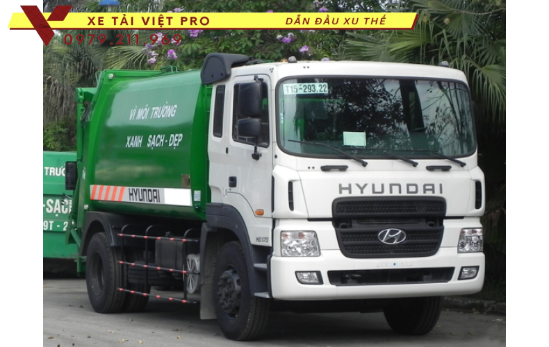 Hyundai HD170 xe cuốn ép rác 17 khối