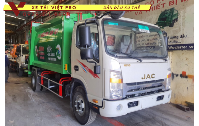 Xe JAC cuốn ép rác 10 khối mới nhất