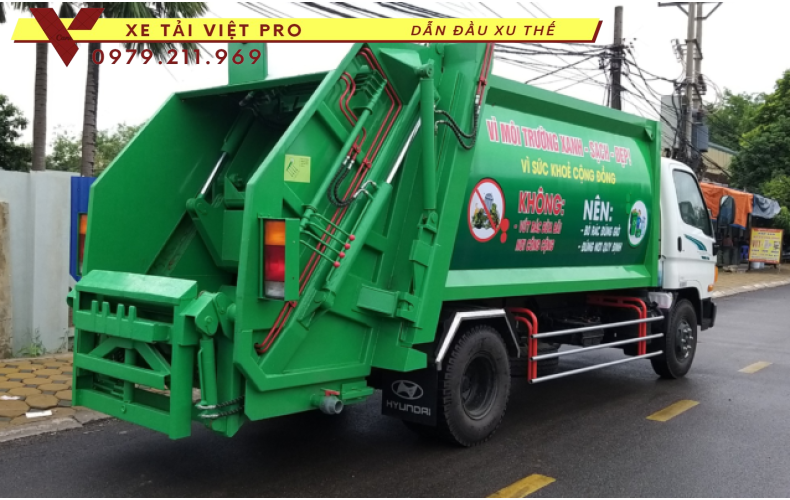 Xe HYUNDAI 110SP cuốn ép rác 10 khối