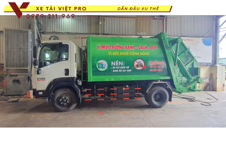 Xe Isuzu cuốn ép rác 9 khối giá bao nhiêu