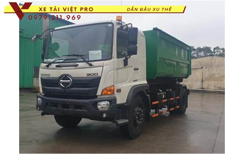 Xe Hino FG thùng chở rác rời 14 khối