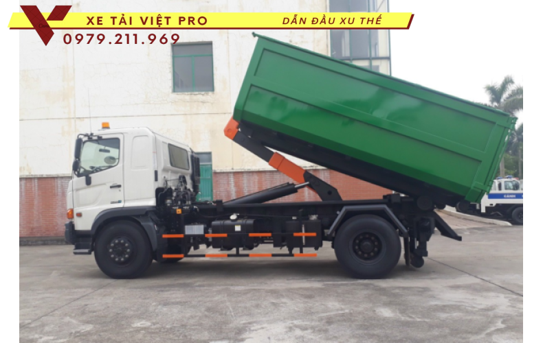 Xe Hino FG thùng chở rác rời 14 khối