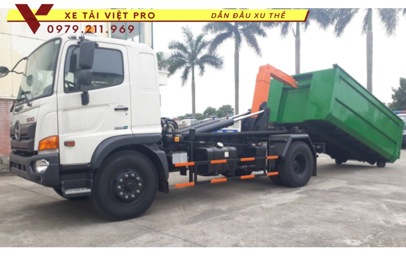 Xe Hino FG thùng chở rác rời 14 khối