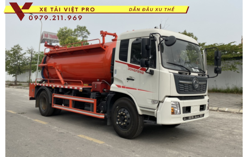 Xe tải Dongfeng hút chất thải 9 khối