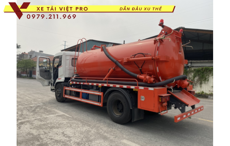 Xe tải Dongfeng hút chất thải 9 khối