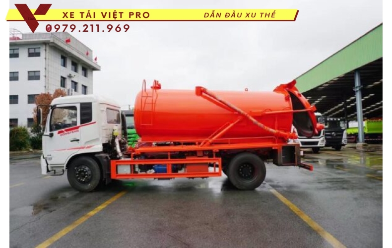 Xe tải Dongfeng hút chất thải 9 khối