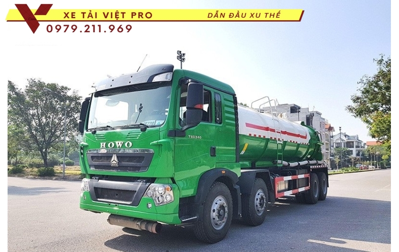 Xe HOWO hút chất thải 16 khối