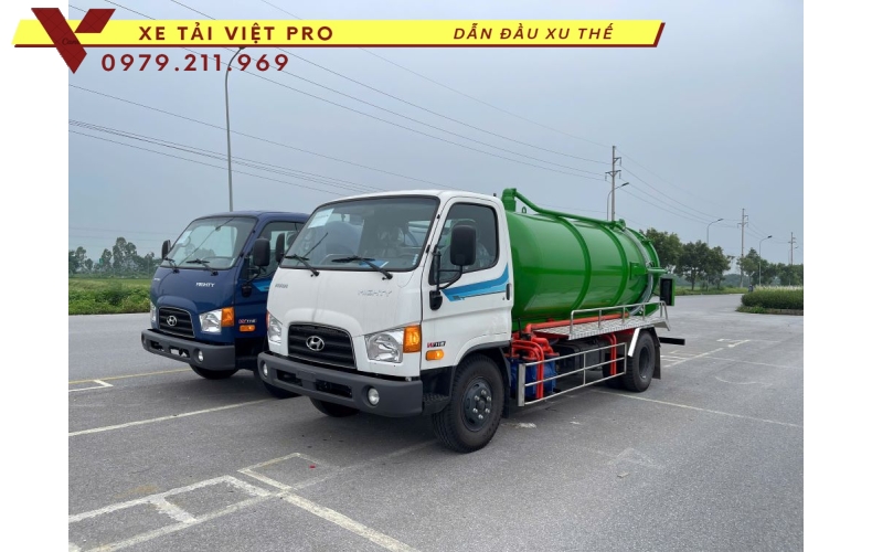 Hyundai W11S Téc Hút Chở Chất Thải 5.2 Khối