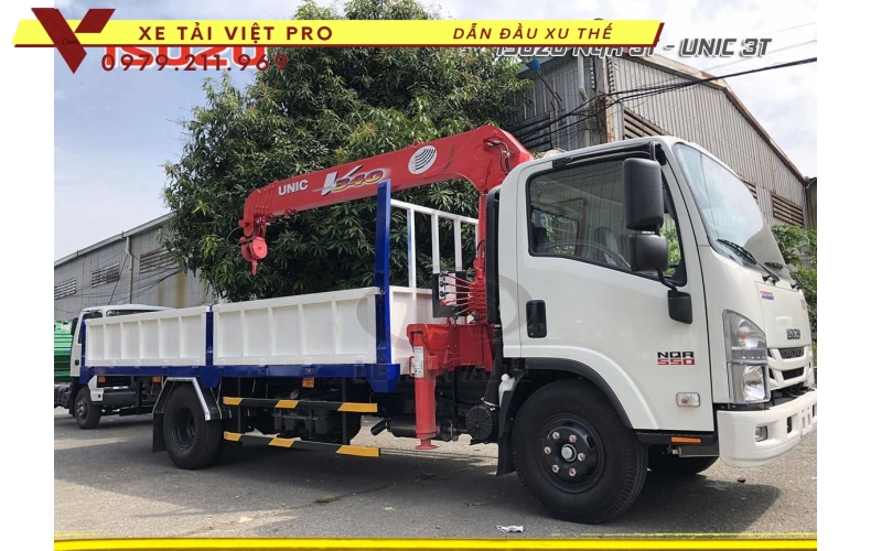 ISUZU NQR gắn cẩu unic 3 tấn 5 đốt - Sự lựa chọn hoàn hảo 