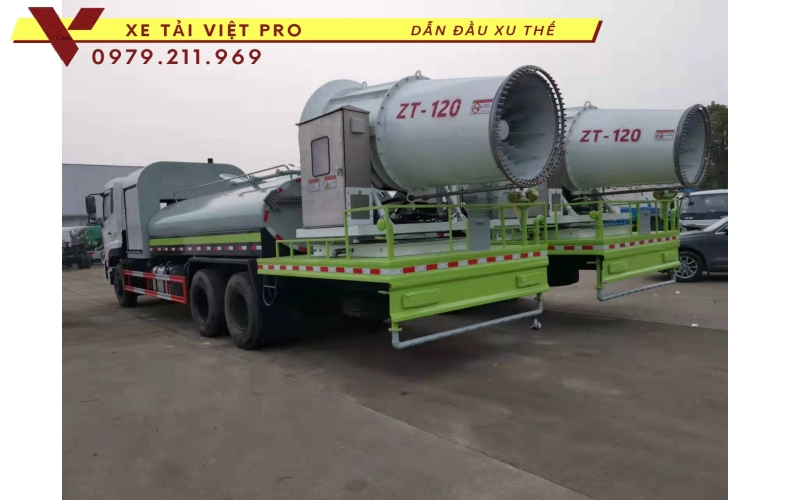 Dongfeng 3c chở nước phun sương giải pháp dập bụi nhanh