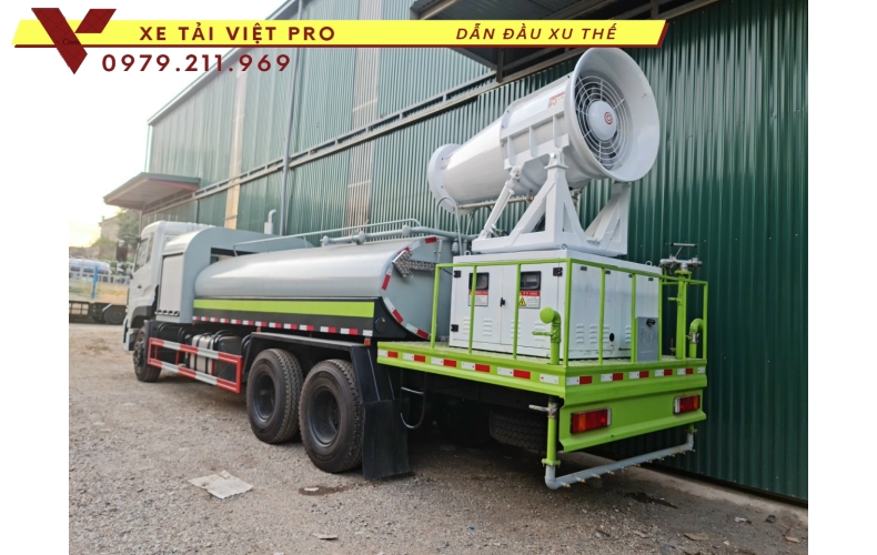 Dongfeng 3c chở nước phun sương giải pháp dập bụi nhanh