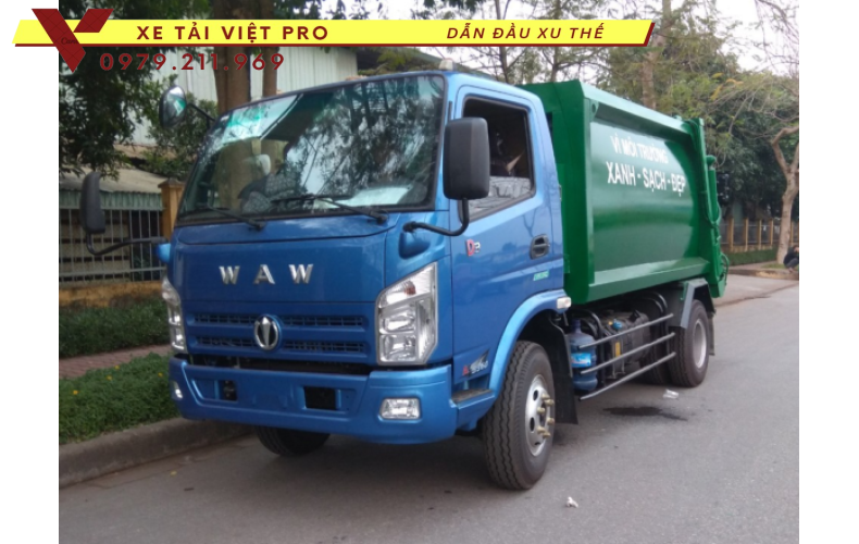 WAW xe cuốn ép rác 8 khối