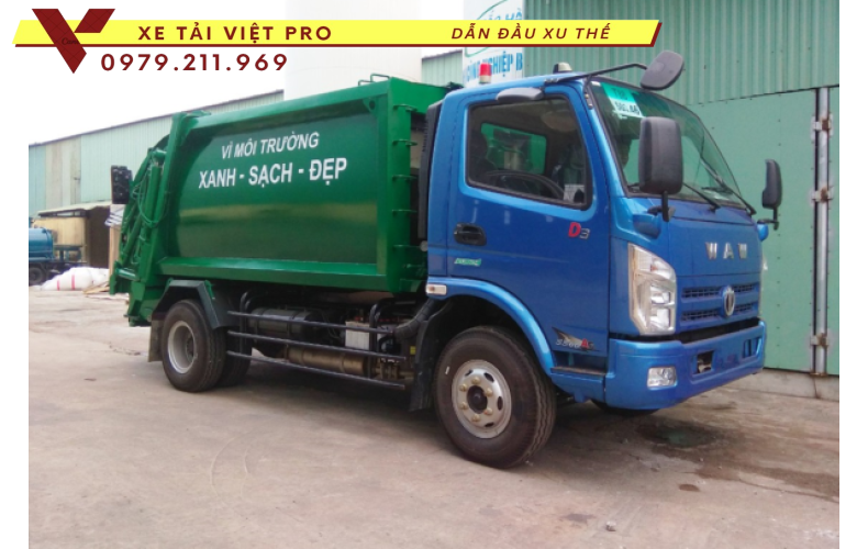 WAW xe cuốn ép rác 8 khối
