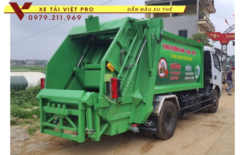 Xe Dongfeng D7 cuốn ép rác 9 khối mới nhất